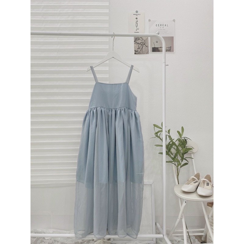 Đầm maxi xanh biển