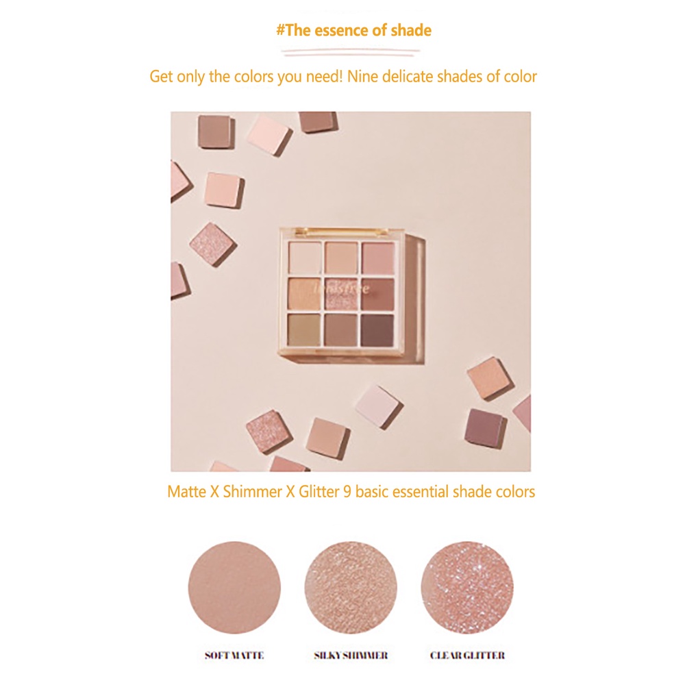 Bảng màu tiêu chuẩn của innisfree bóng râm 8.3 ~ 8.7g