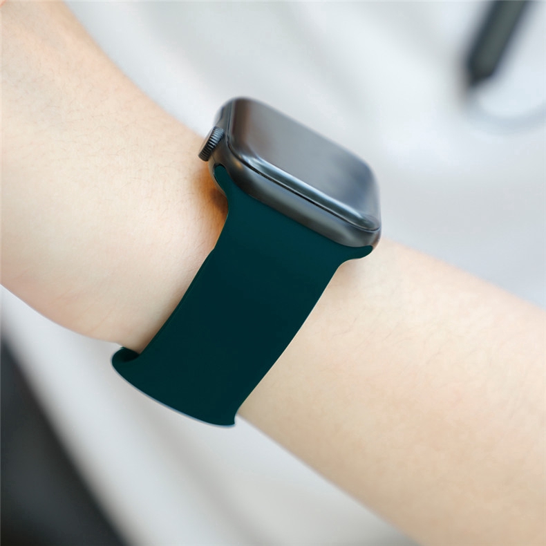 Dây Đeo Tay Bằng Silicone Cho Đồng Hồ Thông Minh Apple Watch 38 42 44 40 mm Series 6 Se 5 4 3 2 1