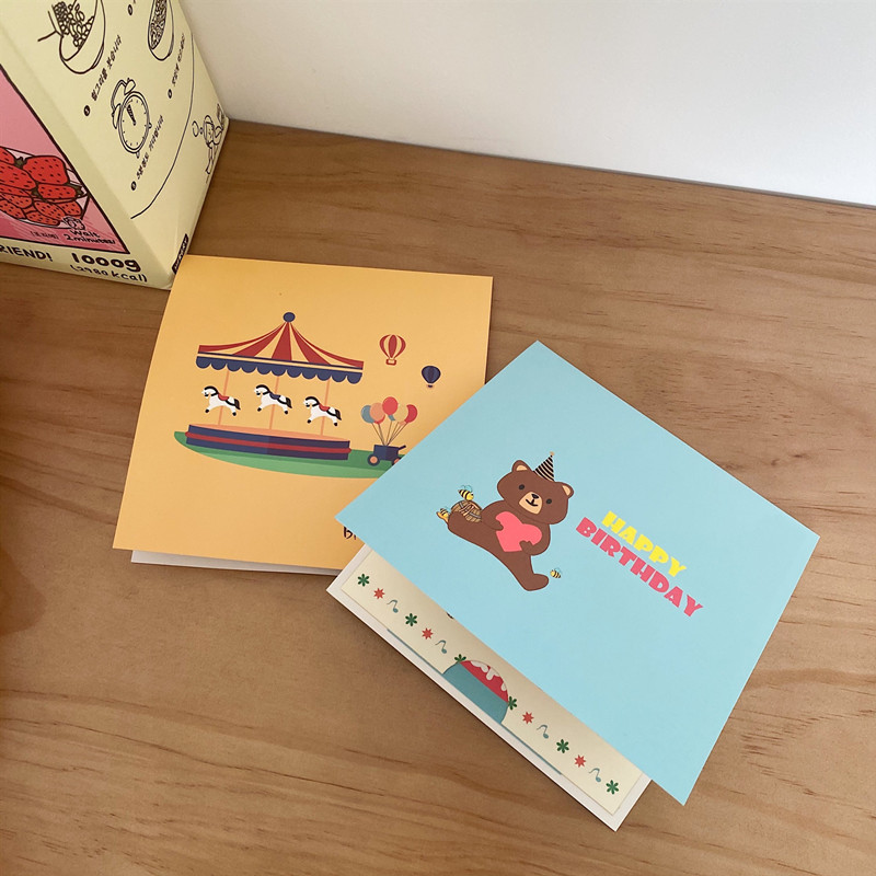 Thiệp sinh nhật dạng xếp hiệu ứng 3D đáng yêu cho nữ