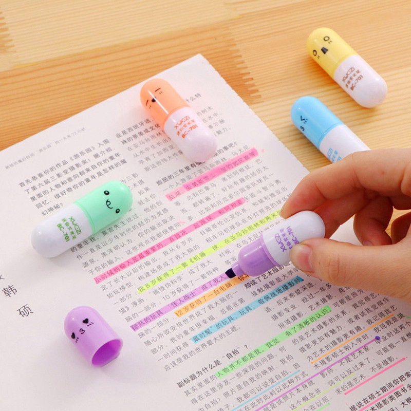 Set 6 Bút Dạ Quang Nhiều Màu Khác Nhau Cho Trẻ Em