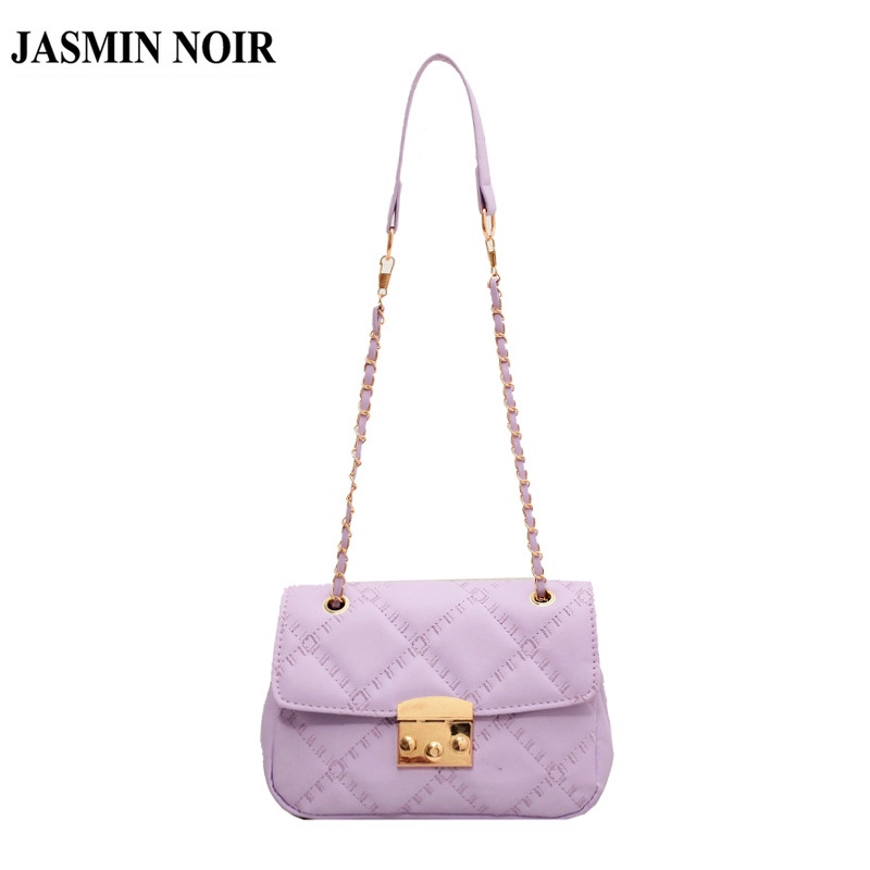 Túi Đeo JASMIN NOIR chéo họa tiết kẻ sọc có khóa thời trang dành cho nữ