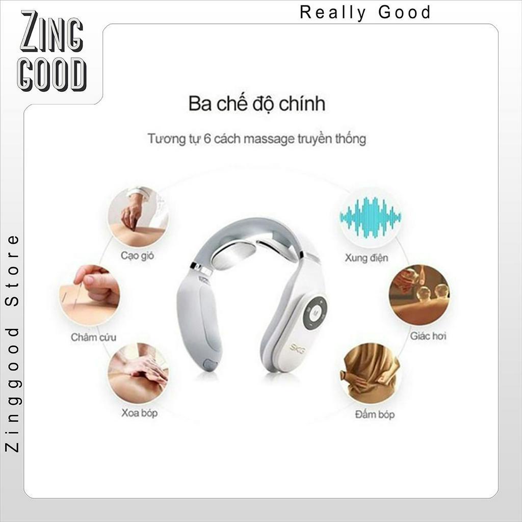 Máy massage cổ 4098E SKG chườm nóng giảm đau nhức vai gáy Zinggood