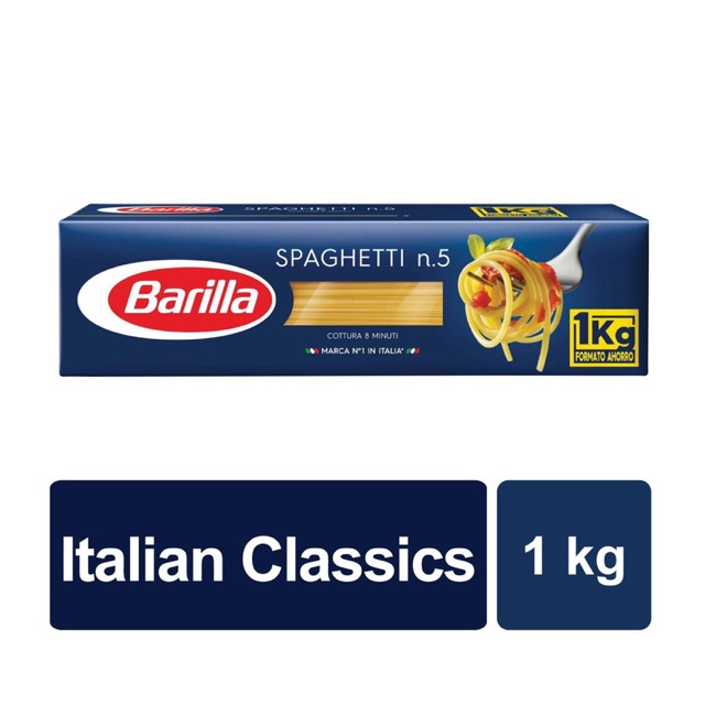 Mỳ Spagetti No.5 hiệu Barilla của Ý - Hộp 1kg