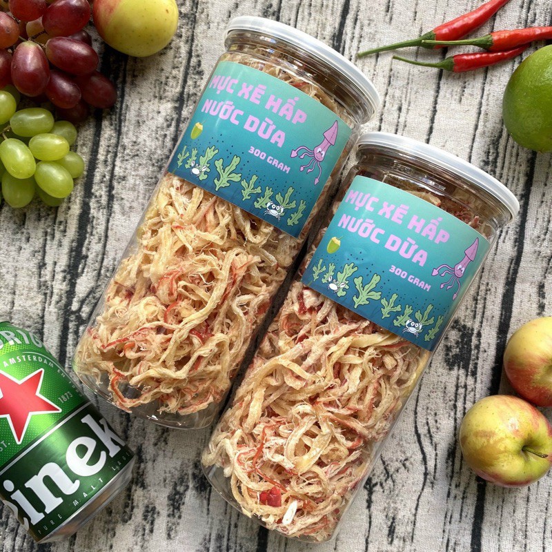 mực xé hấp nước dừa hũ 280gr | BigBuy360 - bigbuy360.vn