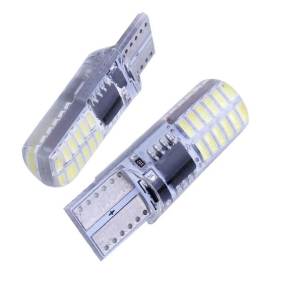 (T10-24smd-3014-nháy) 1 bóng đèn t10 led t10 sáng liên tục &amp; nháy F1 sáng gắn demi xi nhan xe máy ô tô