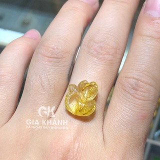 Hồ Ly tóc vàng vip size mini làm nhẫn - chiêu vận đào hoa, tình duyên nở rộ