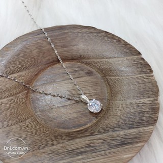 Dây chuyền bạc mặt đính đá to