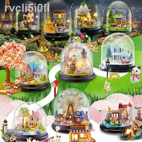✣nhà bóng kính tự làm đồ chơi mô hình lắp ráp bằng tay hộp âm nhạc sáng tạo đi vòng quanh tấm quà tặng sinh nhật [đăng n
