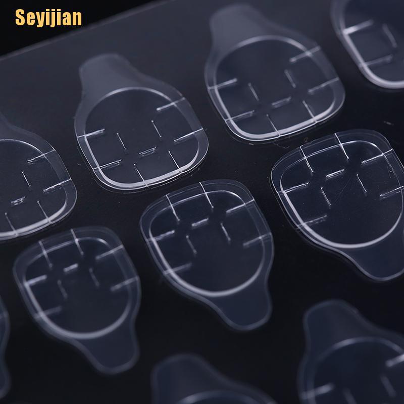 Set 5 Tờ / 24 Miếng Dán Móng Tay Giả Tự Dính Hai Mặt Tiện Dụng