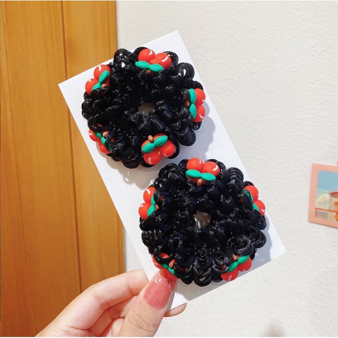 Set 2 Dây Buộc Tóc Giả Búi Tóc Natra Cho Bé