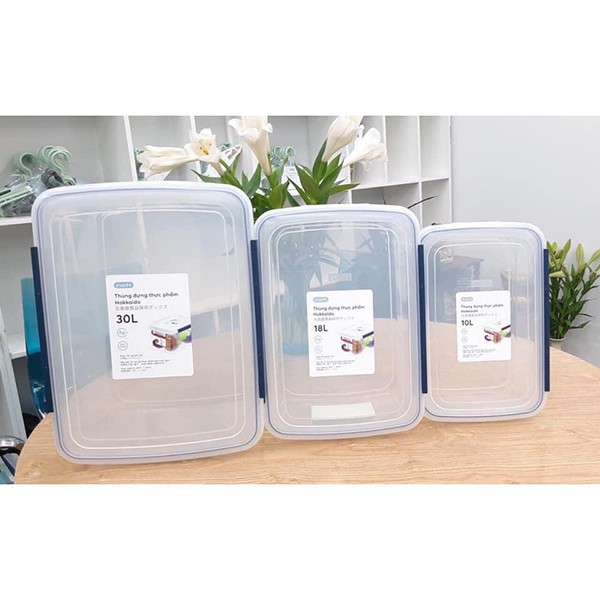 Thùng Đựng Thực Phẩm, Đồ Khô HOKKAIDO INOCHI 10L, 18L, 30L