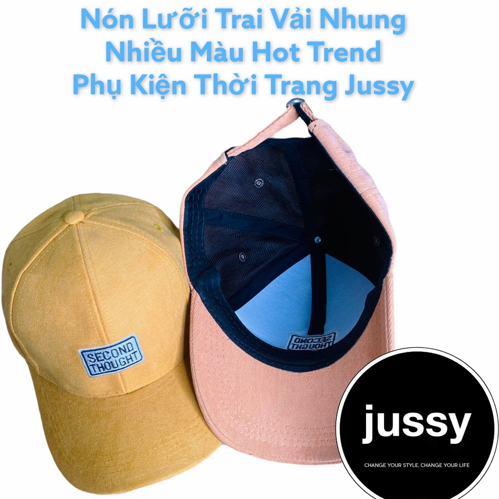 Mũ Lưỡi Trai Thời Trang Nam Nữ Thêu Chữ Second Thought Chất Vải Nỉ Nhung Dày Mịn Nhiều Màu Đẹp