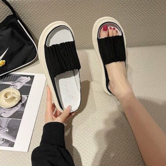 [Giá hủy diệt] dép quai dúm bánh bèo hàng cao cấp chất liệu cavas