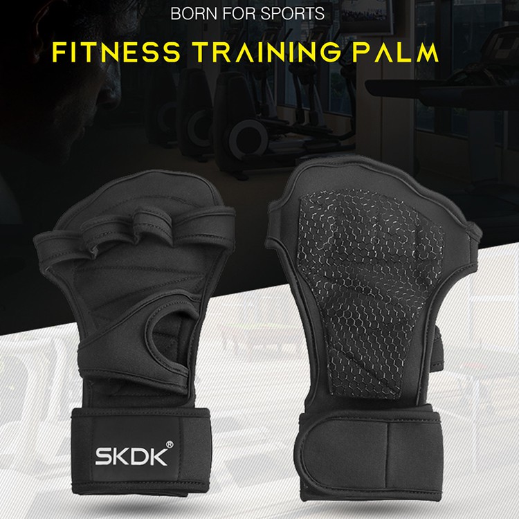 Găng tay tập gym kết hợp bảo vệ cổ tay  chất liệu Silicon thời trang chính hãng SKDK ( siêu bền )