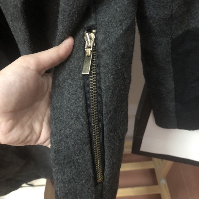áo khoác blazer chất dạ form suông dài size S