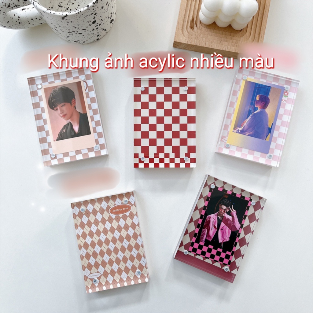 [KA01] Khung ảnh acrylic SIÊU DÀY trưng bày card, ảnh polaroid...