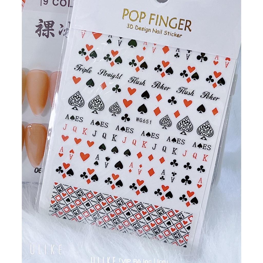 Stick nail noen, tết, Stick bài phụ kiện dán móng