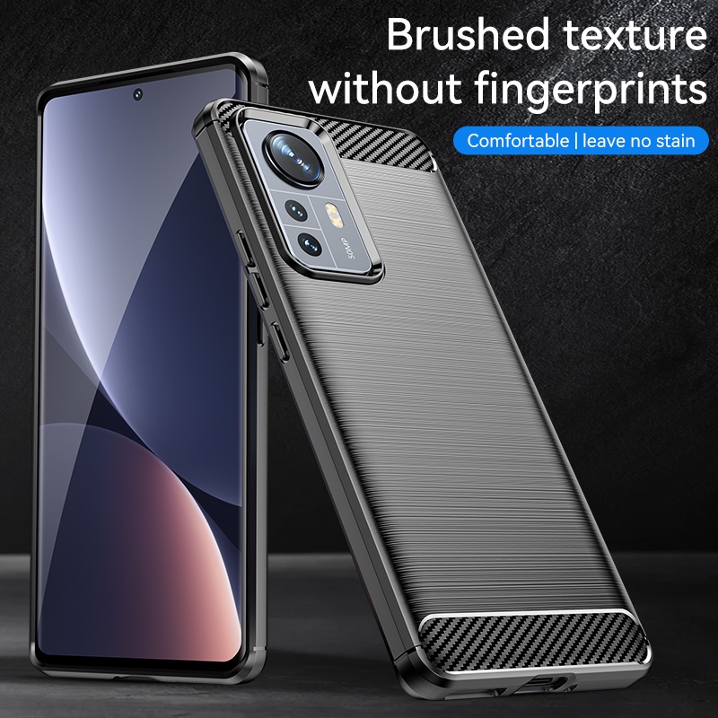 Ốp điện thoại bảo vệ bằng sợi Carbon cho Xiaomi mi 12 / 12X / 12 Pro / 12 Ultra / mi 11T 11 lite 10 10T Pro 9 8