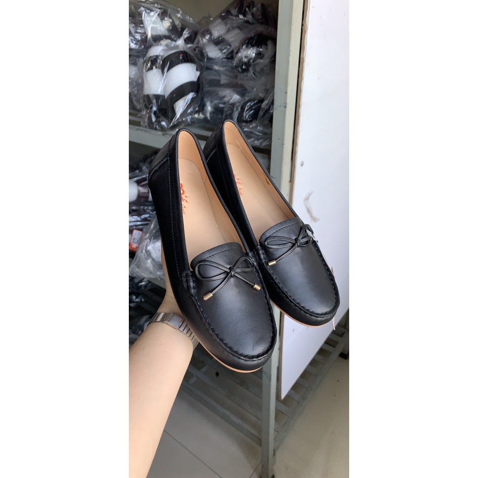 Giày mọi nữ BQ ❤️FREESHIP❤️ Giày bệt công sở trơn - nơ đế cao su chống trượt GC BQ762