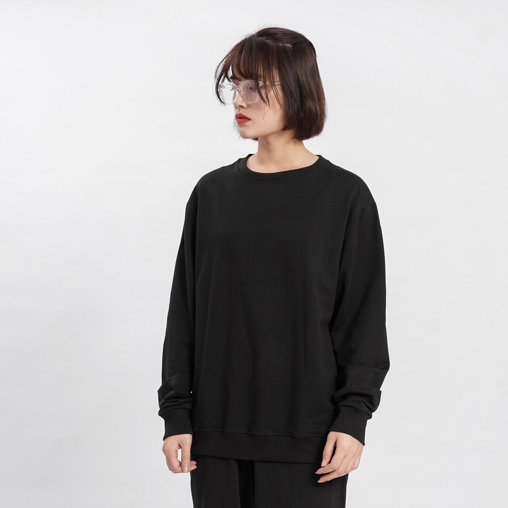 Áo dài tay trơn NỈ DA CÁ Unisex N7 Basic Sweater Ulzzang cặp đôi nam nữ form rộng oversize Hàn Quốc