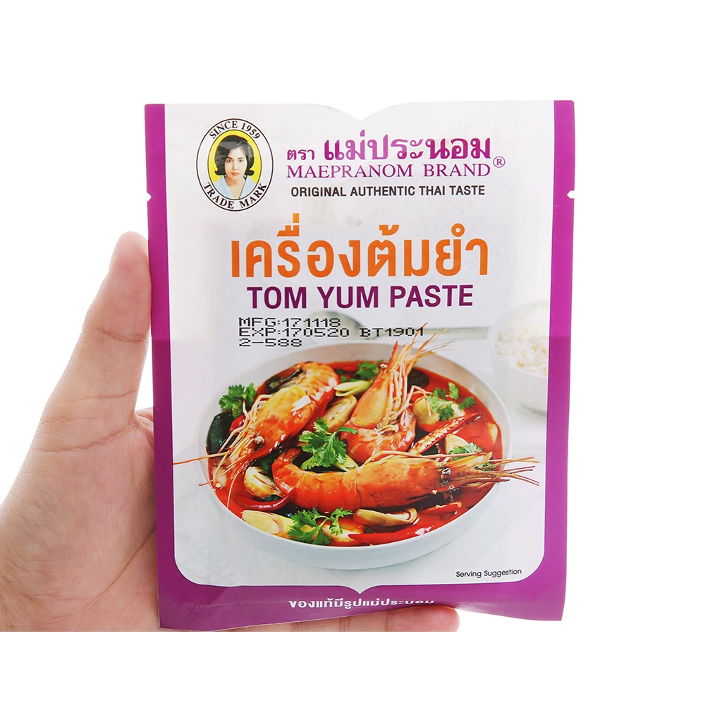 Sốt lẩu Thái Tom Yum MaePranom gói 50g