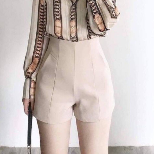 Quần short cạp cao, quần sooc gen bụng, quần đùi ống rộng (Ảnh thật) | BigBuy360 - bigbuy360.vn