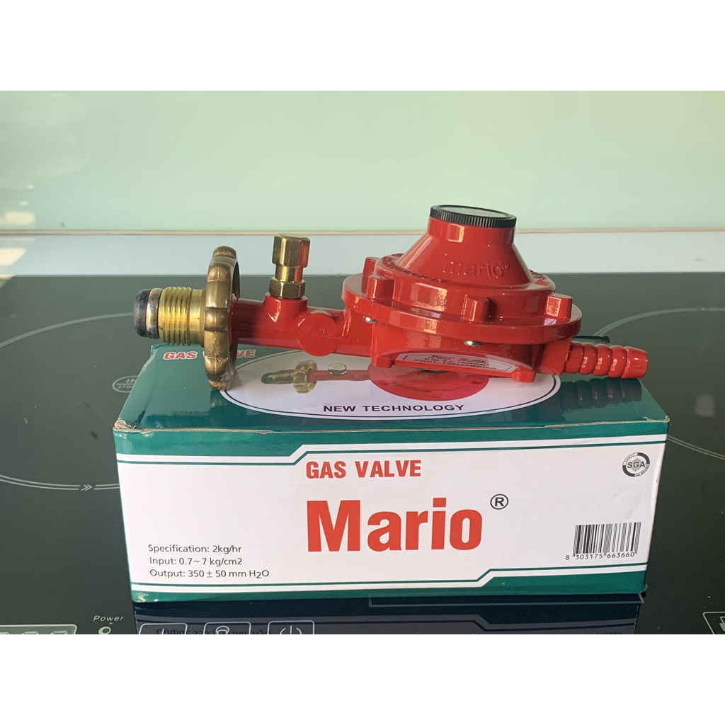 Van gas an toàn Mario Mr-688 - Điều áp ngắt gas tự động, Tặng kèm dây dẫn gas + 2 Kẹp siết