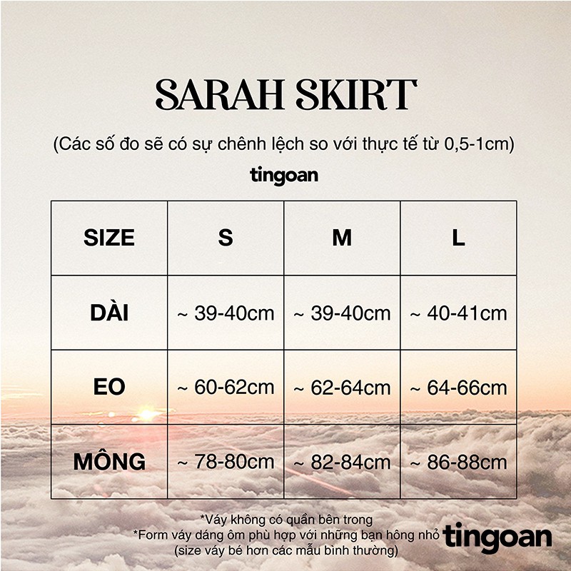  Chân váy tweed kẻ cạp cao viền tua rua CARO kẻ tingoan AMORNA SKIRT/CR | BigBuy360 - bigbuy360.vn