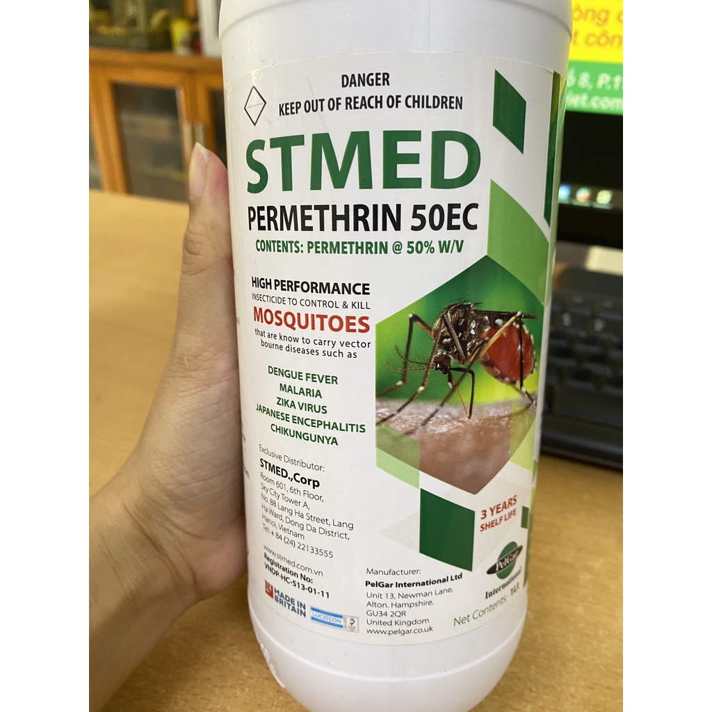 Thuốc diệt muỗi STMED PERMETHRIN 50EC – Nhập khẩu trực tiếp từ Anh Quốc