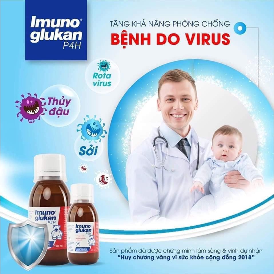 Siro Kan ImunoGlukan.Tăng Cường Miễn Dịch,Tăng Sức Đề Kháng Tự Nhiên Cho Cơ Thể Bé