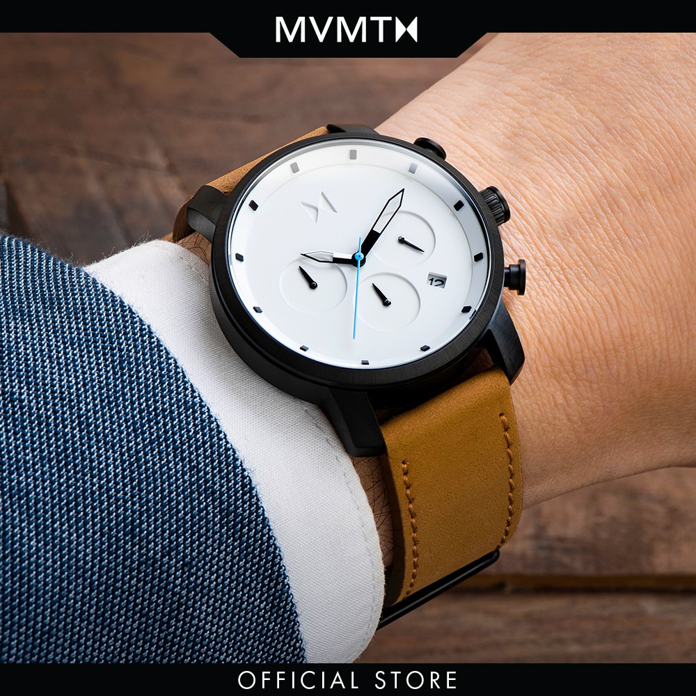 Đồng hồ Nam MVMT dây da 40mm - Chrono 40 D-MC02-WBTL | BigBuy360 - bigbuy360.vn