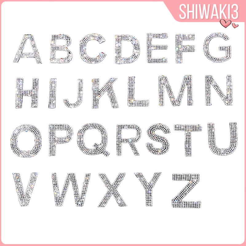 Set 26 Miếng Dán Ủi Quần Áo Hình Chữ Cái Đính Đá DIY Nhiều Màu Sắc