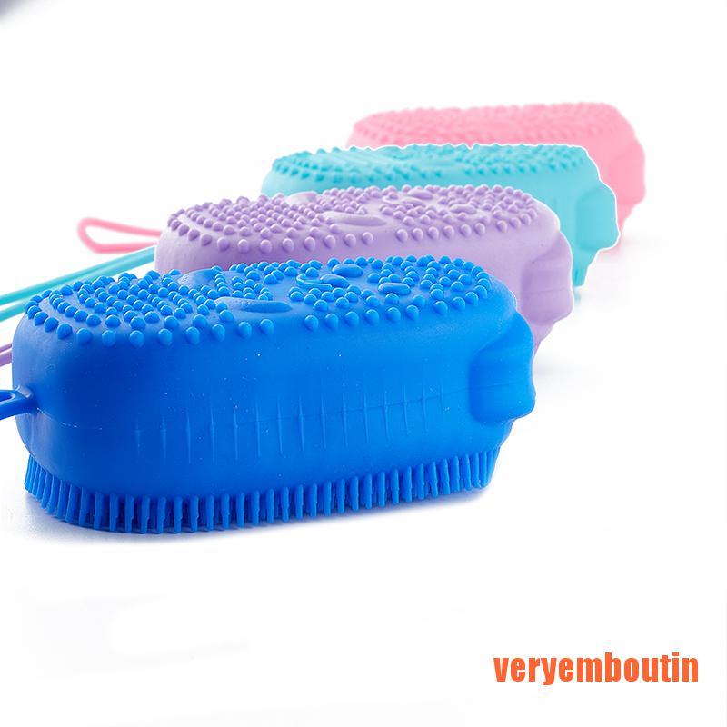 Bàn Chải Silicone Massage Tẩy Tế Bào Chết Toàn Thân