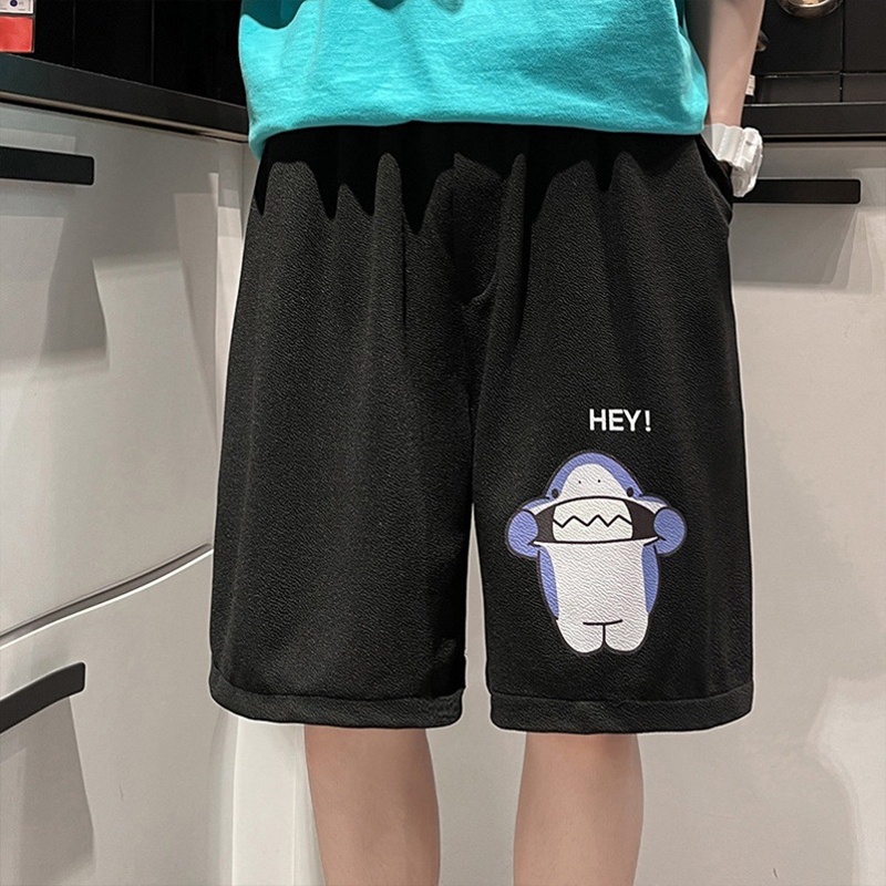 Quần short thể thao AOKANG mềm mại thoải mái in họa tiết hoạt hình phong cách hiện đại thời trang dành cho nam