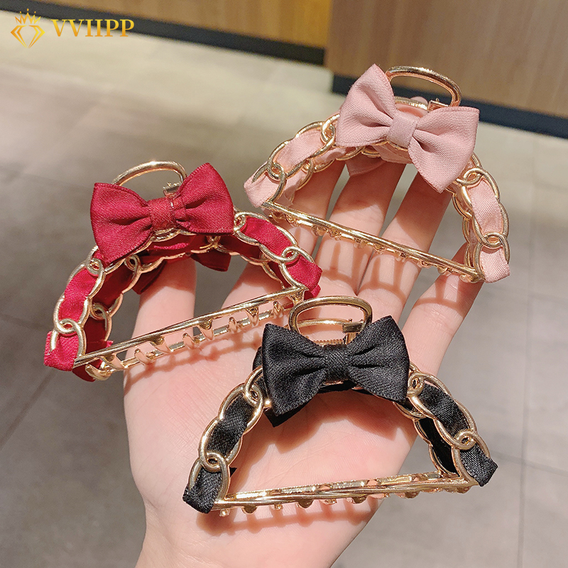 Kẹp Càng Cua Trang Trí Nơ Ngọt Ngào Phong Cách Hàn Quốc