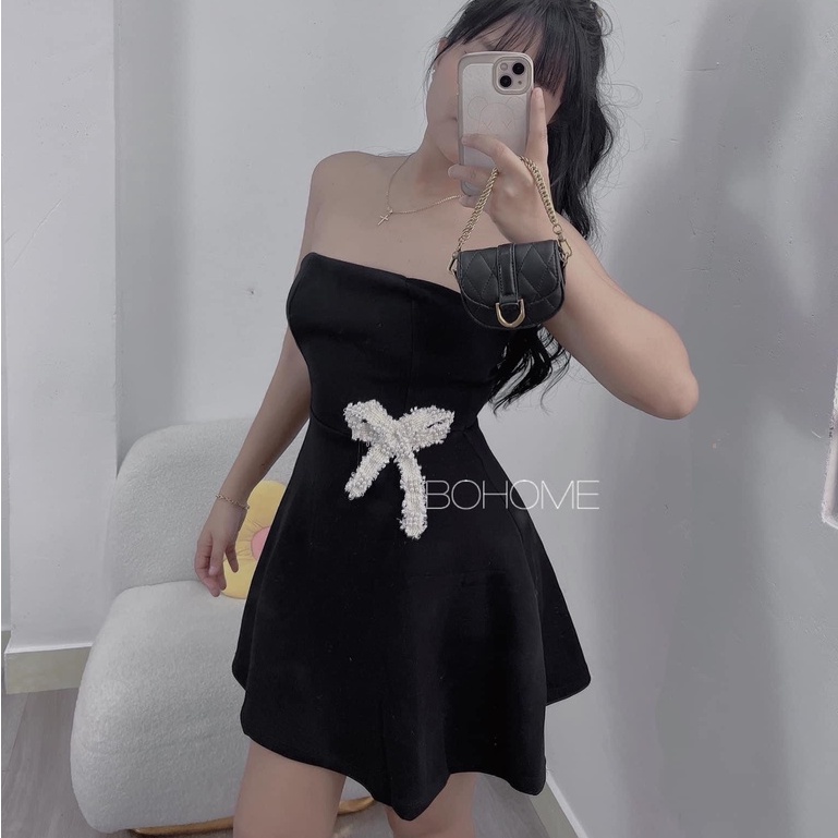 Đầm ống cúp ngực nơ eo ( có quần trong ) , Đầm dự tiệc, Đầm đi dạo (Có video )