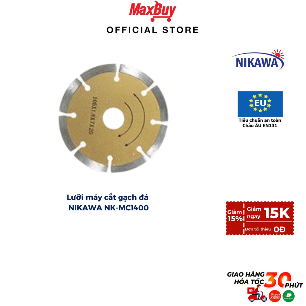 Lưỡi Máy cắt gạch đá Nikawa NK-MC1400 đa năng, thương hiệu Nhật, bảo hành chính hãng.