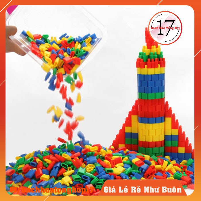 Đồ chơi lego lắp ráp túi 500 chi tiết cho bé tăng khả năng thông minh, sáng tạo cho trẻ em