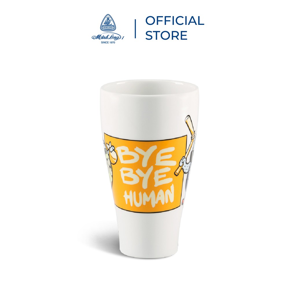 [GIÁ ƯU ĐÃI] Ly Sứ Dưỡng Sinh Minh Long 0.48 L - Nắp Ống Hút ( K2 ) - Bye Bye Human