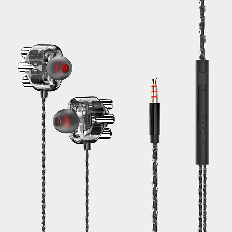 Tai nghe lõi tứ trong suốt/Gaming A6/Bass/Chơi Game Nhét Tai Có Dây Có Mic Chống Ồn Cho IPhone xiaomi realme Samsung #19