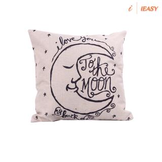 IE❤i love you to the moon and back cotton throw pillow case vintage cushion cover