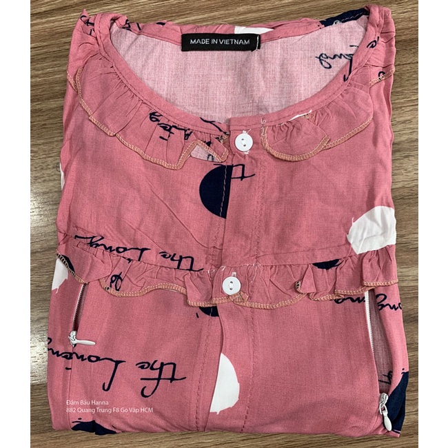 [SIZE 40-75KG] Đồ bầu sau sinh mặc ở nhà vải lanh thoáng mát có khóa cho bé ty tiện lợi có lưng thun điều chỉnh