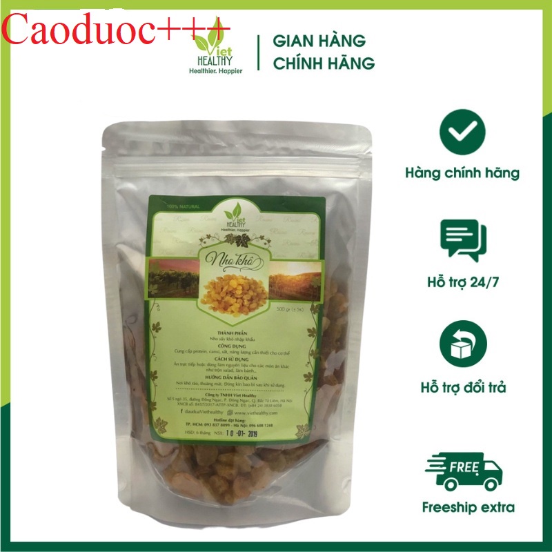 Nho Khô Raisin Chile 500g Nho Khô Viethealthy