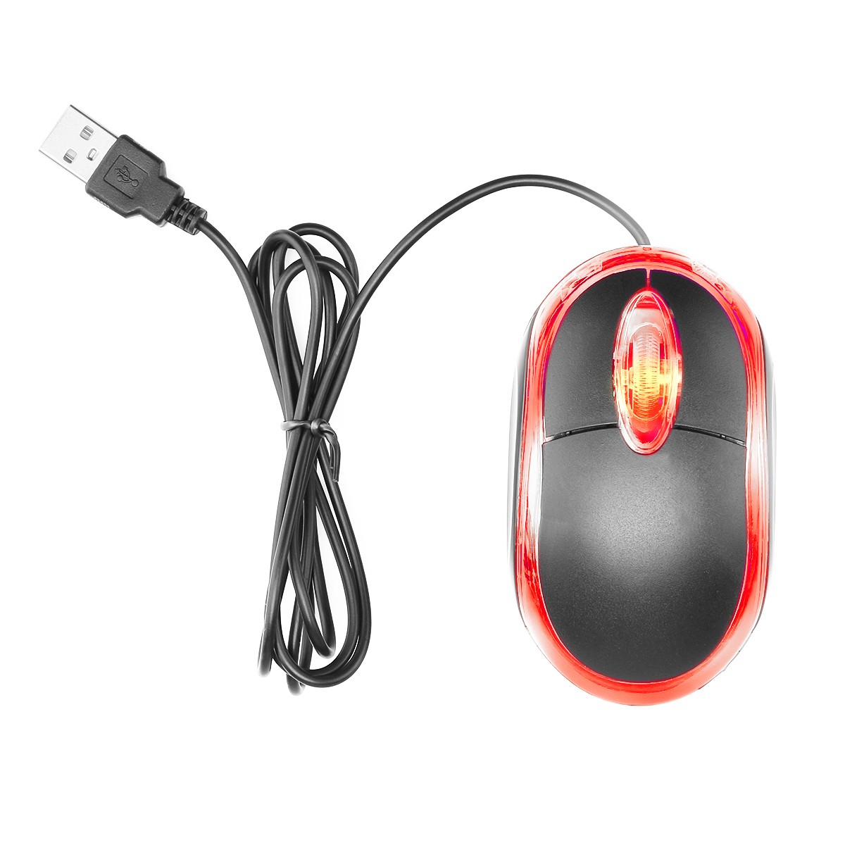 Chuột Quang Có Dây 3 Nút Usb 1200 Dpi Có Đèn Led Màu Xanh Dương Cho Máy Tính / Notebook / Laptop