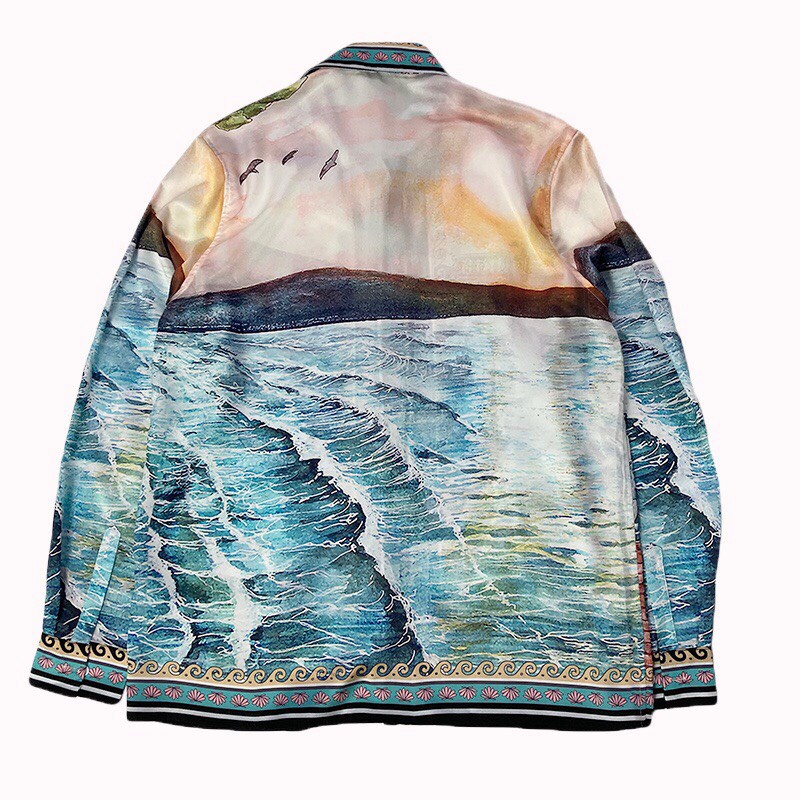 Áo sơ mi Casablanca sound of the waves shirt ss21