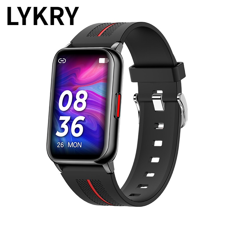 Lykry Smart Watch H76 Square Screen IP68 Waterproof Long Standby Heart Rate Blood Oxygen Monitoring Fitness Tracker 1.57 inch