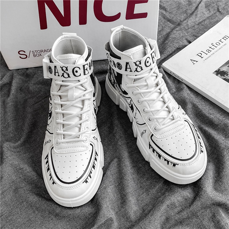 Giày sneaker in họa tiết anime One Piece kiểu dáng thời trang cho nam