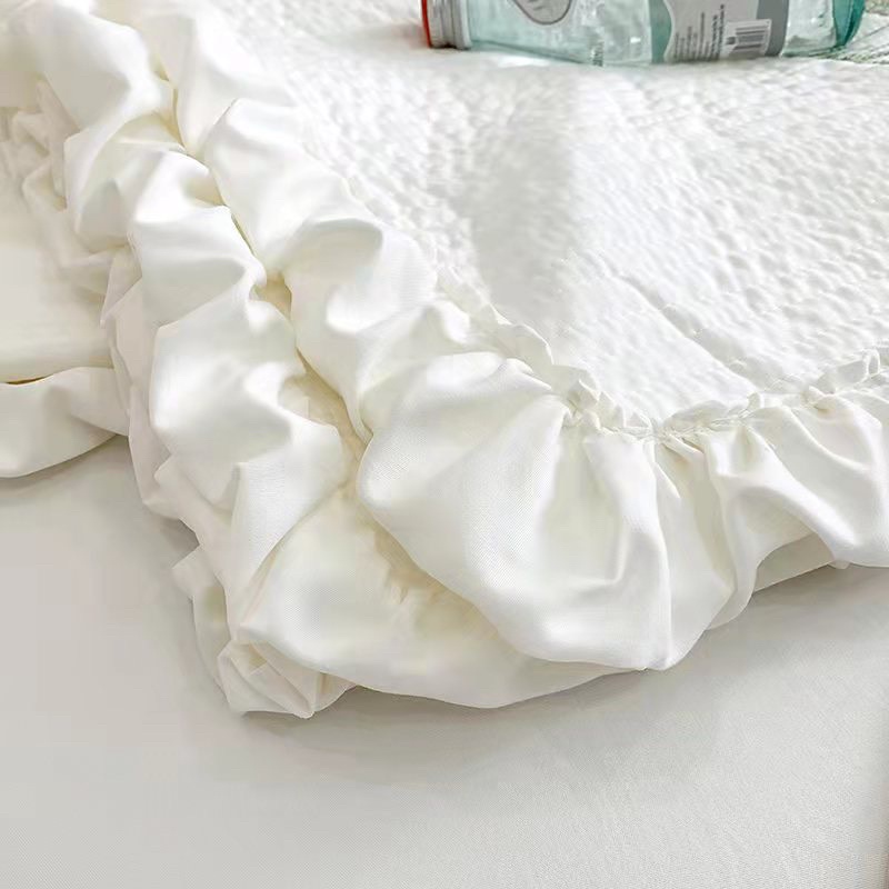 🍀 Bộ chăn ga gối vintage chất cotton solid 💕 set 4 món chăn chần hè - hàng nhập loại 1 - may ga theo yêu cầu