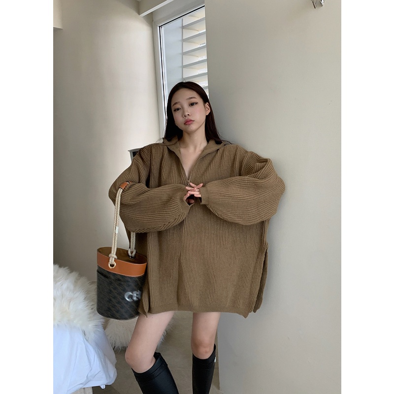 Áo len sơ mi oversize Hàn ( kèm video cận chất ) | BigBuy360 - bigbuy360.vn